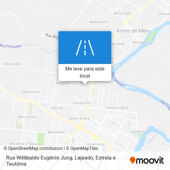 Rua Willibaldo Eugênio Jung mapa