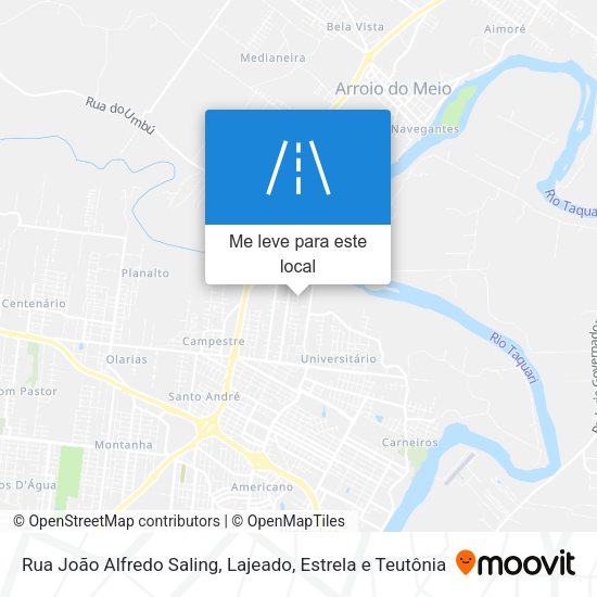 Rua João Alfredo Saling mapa