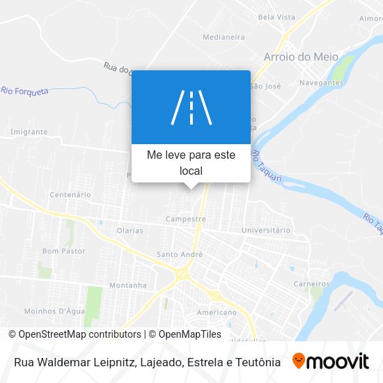 Rua Waldemar Leipnitz mapa