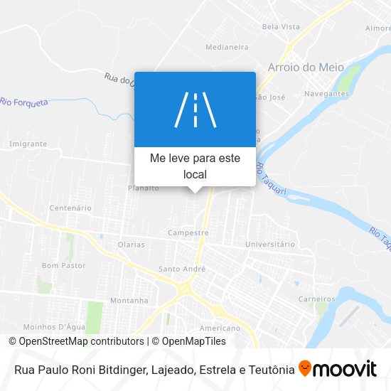 Rua Paulo Roni Bitdinger mapa