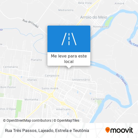 Rua Três Passos mapa