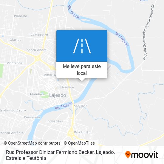 Rua Professor Dinizar Fermiano Becker mapa