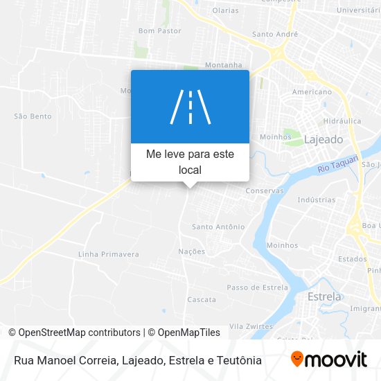 Rua Manoel Correia mapa
