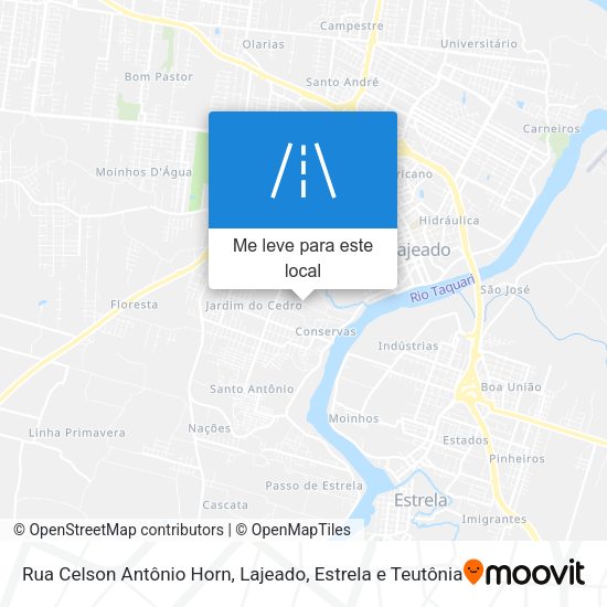 Rua Celson Antônio Horn mapa