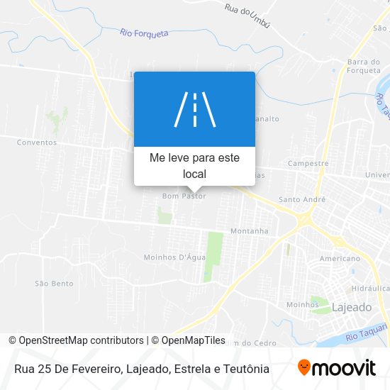 Rua 25 De Fevereiro mapa
