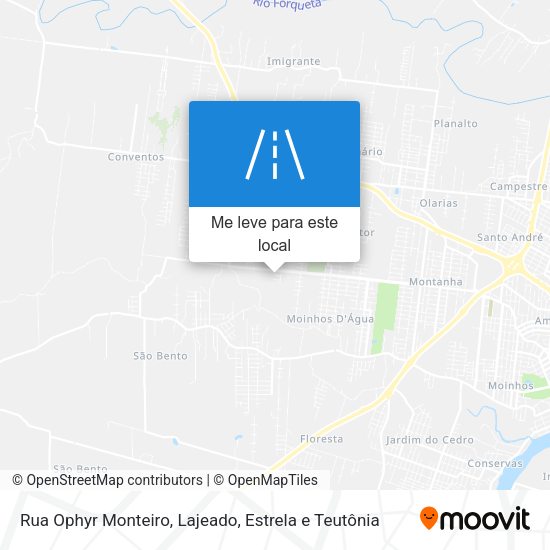 Rua Ophyr Monteiro mapa