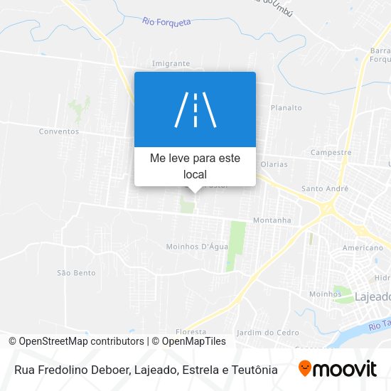 Rua Fredolino Deboer mapa