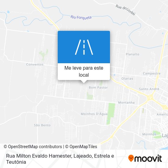 Rua Milton Evaldo Hamester mapa