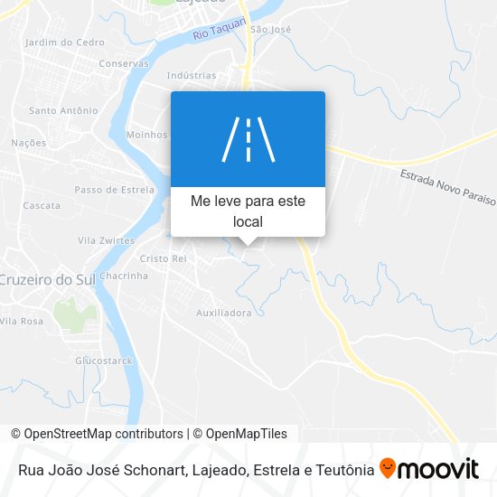 Rua João José Schonart mapa