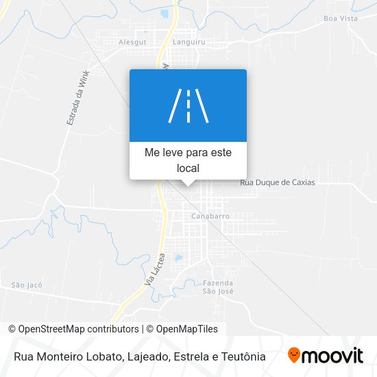 Rua Monteiro Lobato mapa