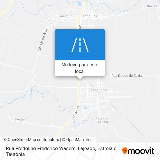 Rua Fredolino Frederico Wasem mapa