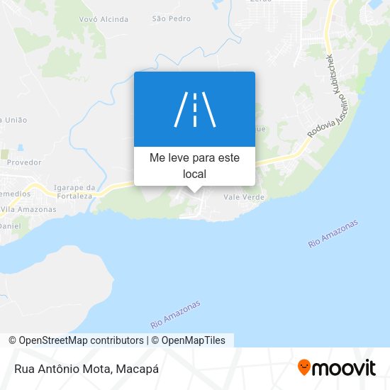 Rua Antônio Mota mapa