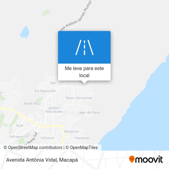 Avenida Antônia Vidal mapa