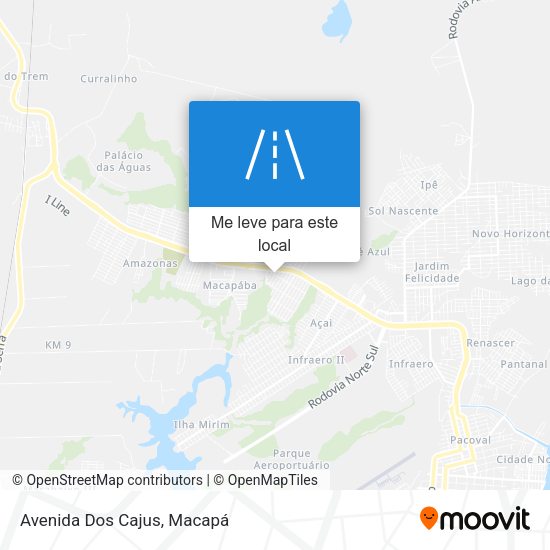 Avenida Dos Cajus mapa
