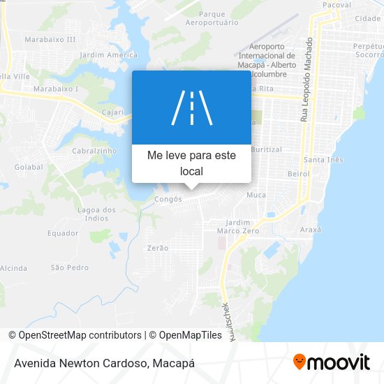 Avenida Newton Cardoso mapa