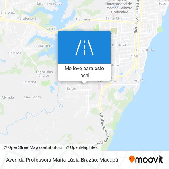 Avenida Professora Maria Lúcia Brazão mapa