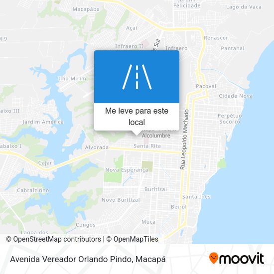 Avenida Vereador Orlando Pindo mapa