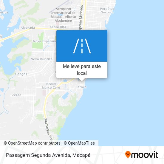 Passagem Segunda Avenida mapa