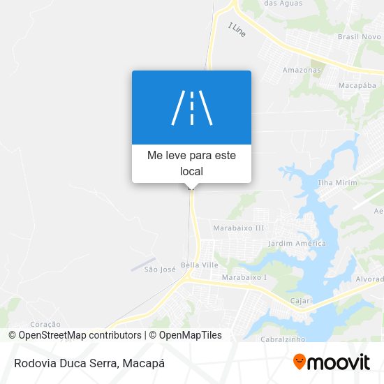 Rodovia Duca Serra mapa