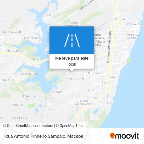 Rua Antônio Pinheiro Sampaio mapa