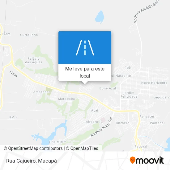 Rua Cajueiro mapa