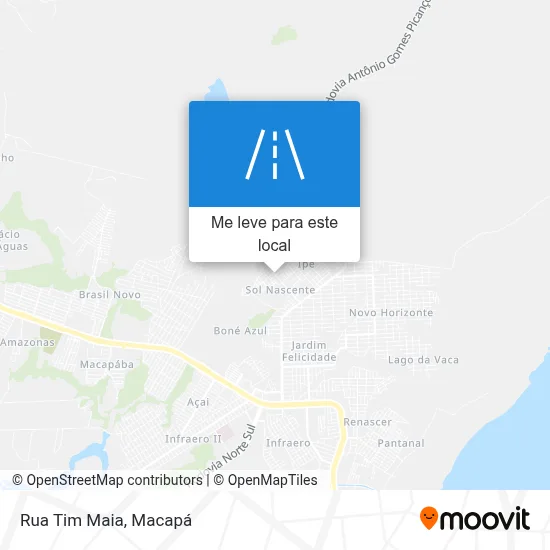 Rua Tim Maia mapa