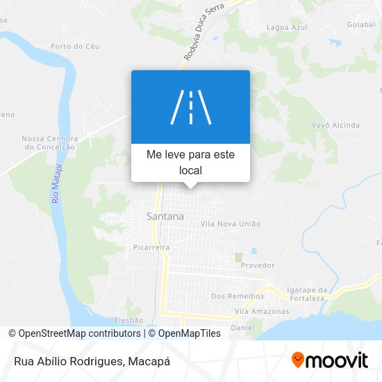 Rua Abílio Rodrigues mapa