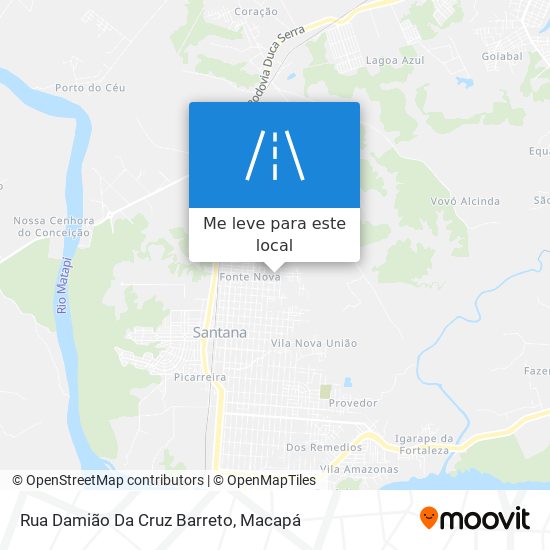 Rua Damião Da Cruz Barreto mapa