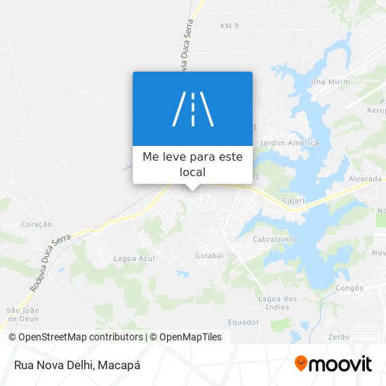 Rua Nova Delhi mapa