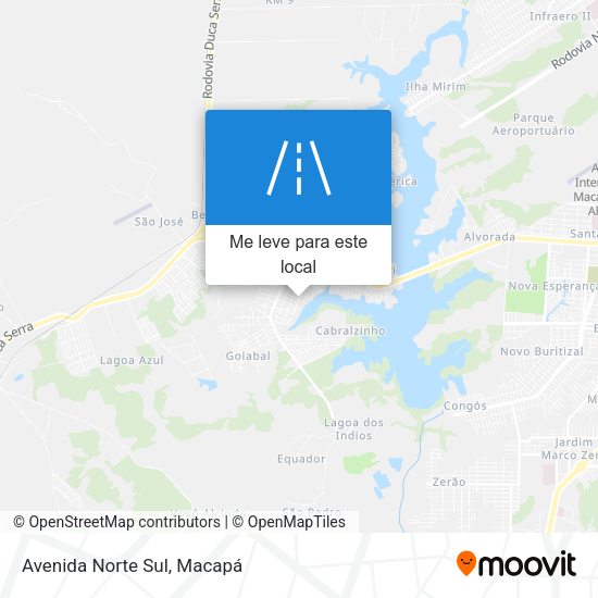 Avenida Norte Sul mapa