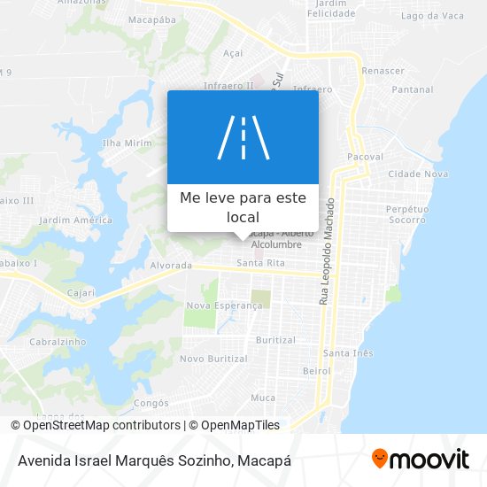 Avenida Israel Marquês Sozinho mapa