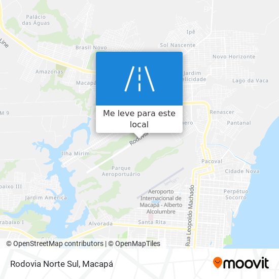 Rodovia Norte Sul mapa