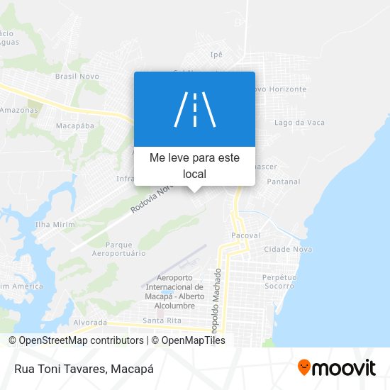 Rua Toni Tavares mapa