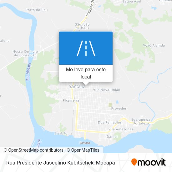 Rua Presidente Juscelino Kubitschek mapa