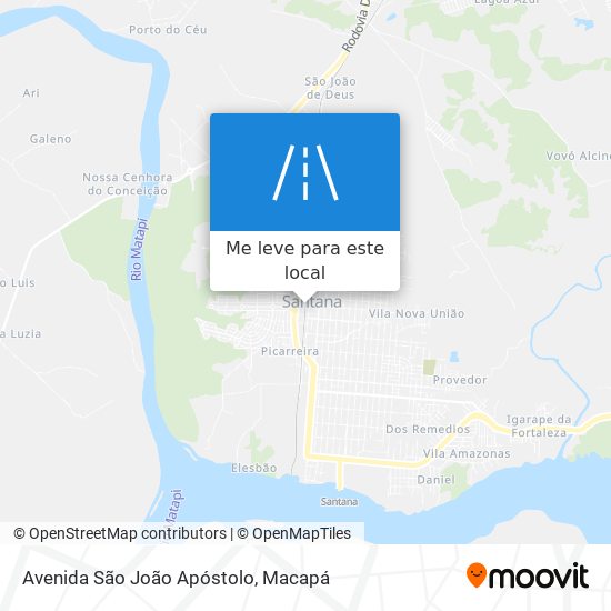 Avenida São João Apóstolo mapa