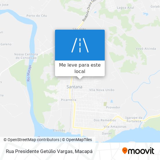 Rua Presidente Getúlio Vargas mapa