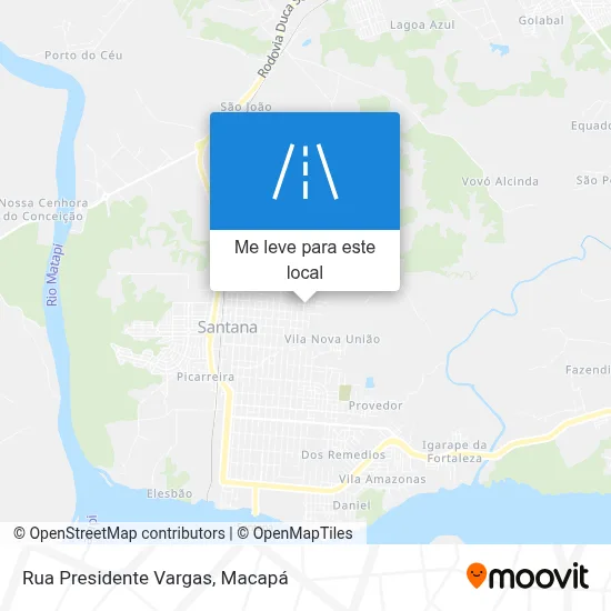 Rua Presidente Vargas mapa
