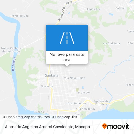 Alameda Angelina Amaral Cavalcante mapa