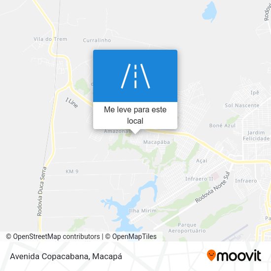 Avenida Copacabana mapa