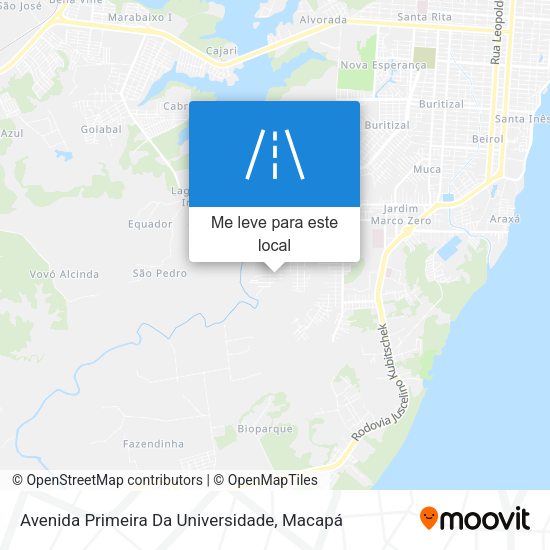 Avenida Primeira Da Universidade mapa