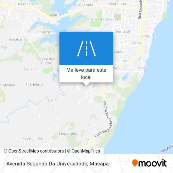 Avenida Segunda Da Universidade mapa