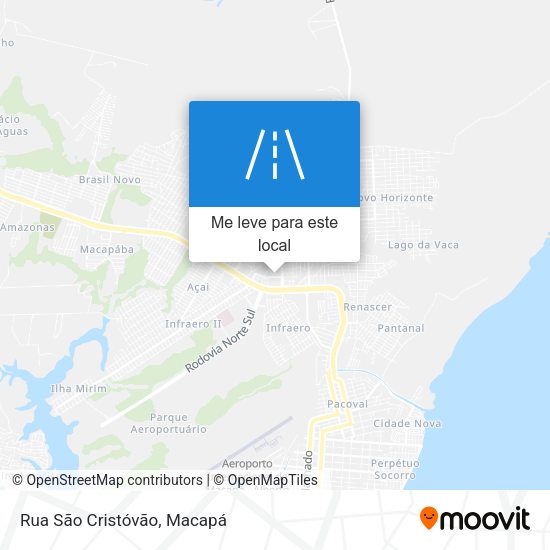 Rua São Cristóvão mapa