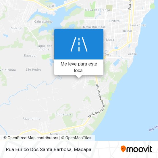 Rua Eurico Dos Santa Barbosa mapa