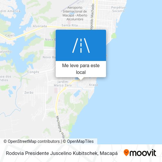 Rodovia Presidente Juscelino Kubitschek mapa