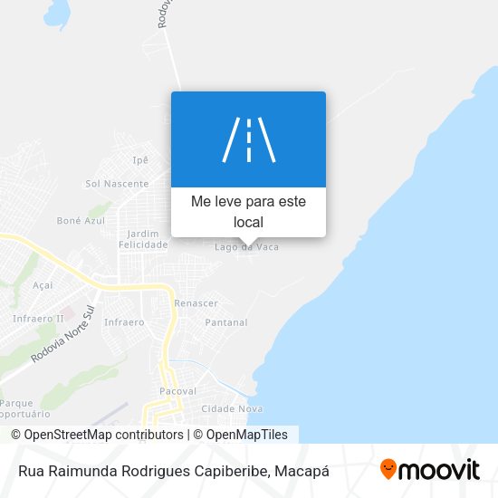Rua Raimunda Rodrigues Capiberibe mapa