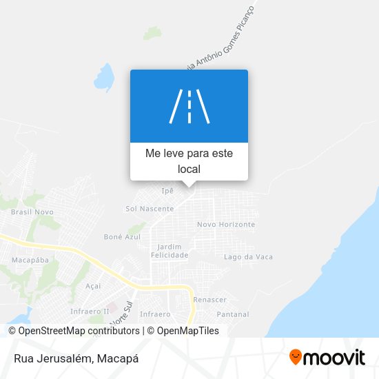 Rua Jerusalém mapa