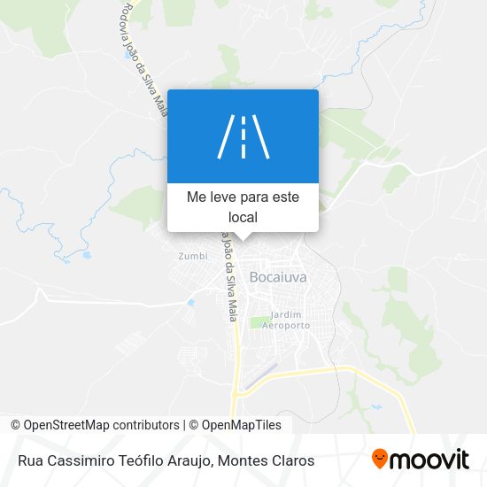 Rua Cassimiro Teófilo Araujo mapa