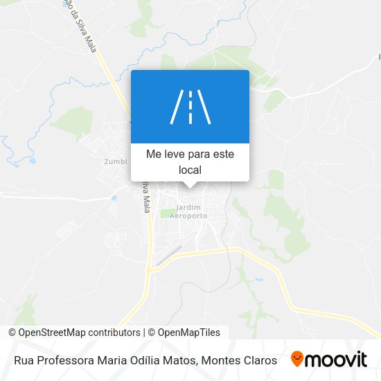 Rua Professora Maria Odília Matos mapa