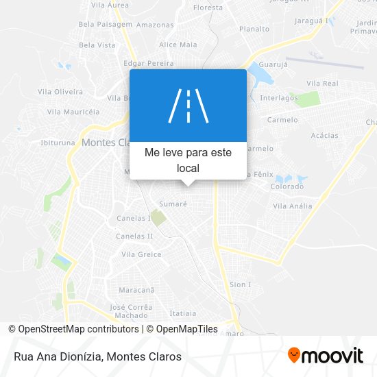 Rua Ana Dionízia mapa
