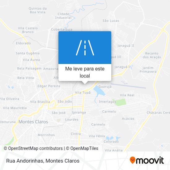 Rua Andorinhas mapa